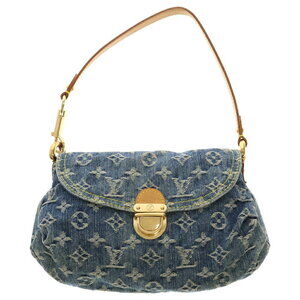 Louis Vuitton Monogram Denim Pleaty Handbag Hobo Shoulder